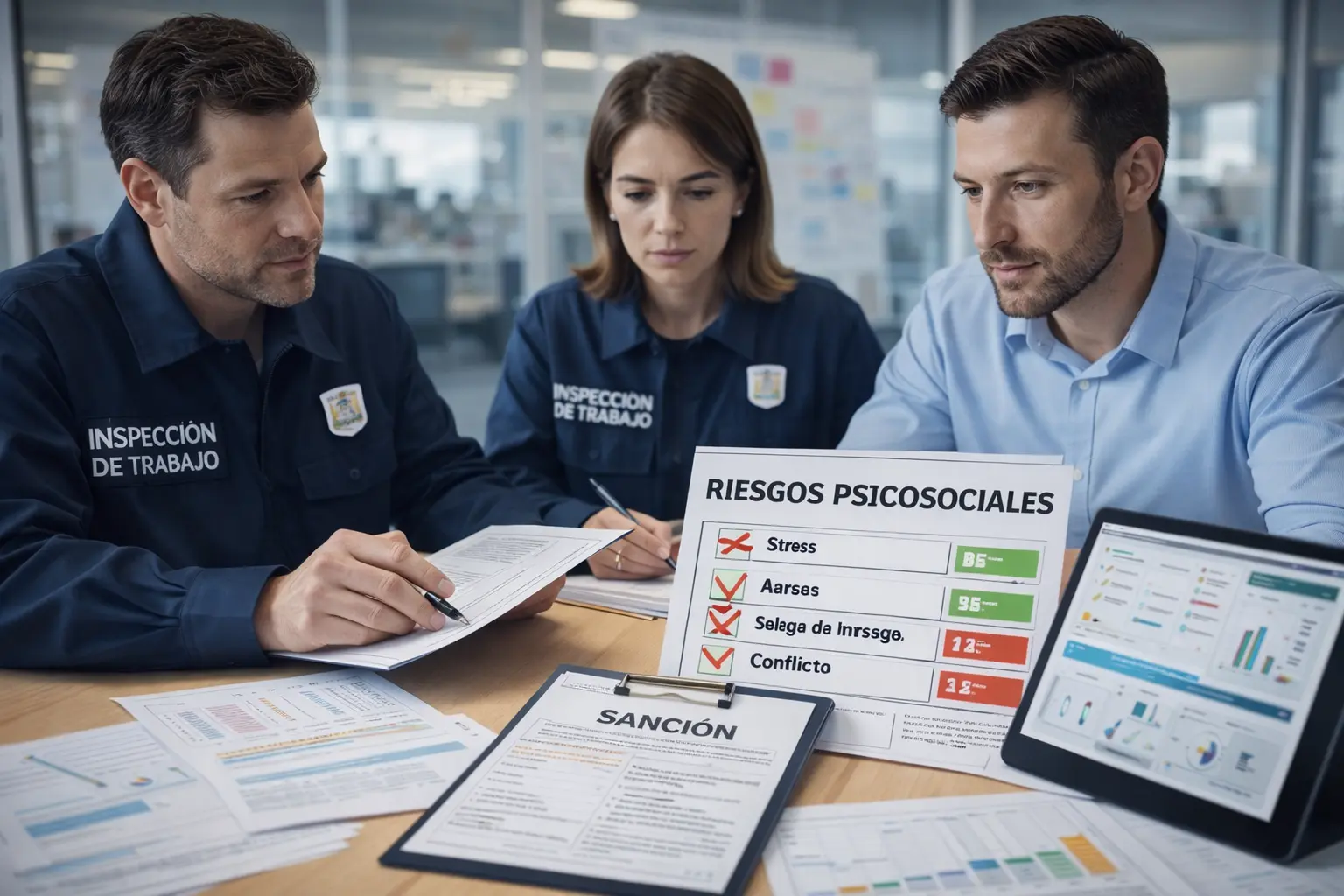Inspección de trabajo, riesgos psicosociales y sanciones