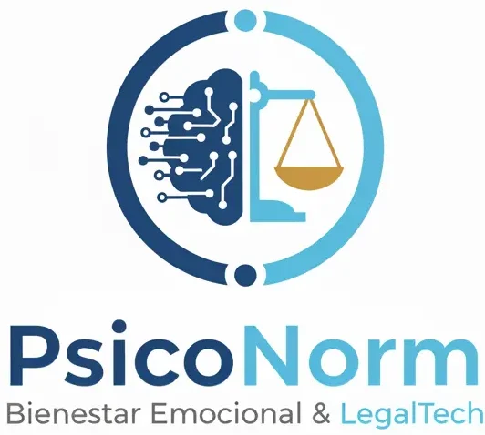 Logo de PsicoNorm – Plataforma para la evaluación y prevención de riesgos psicosociales en empresas.